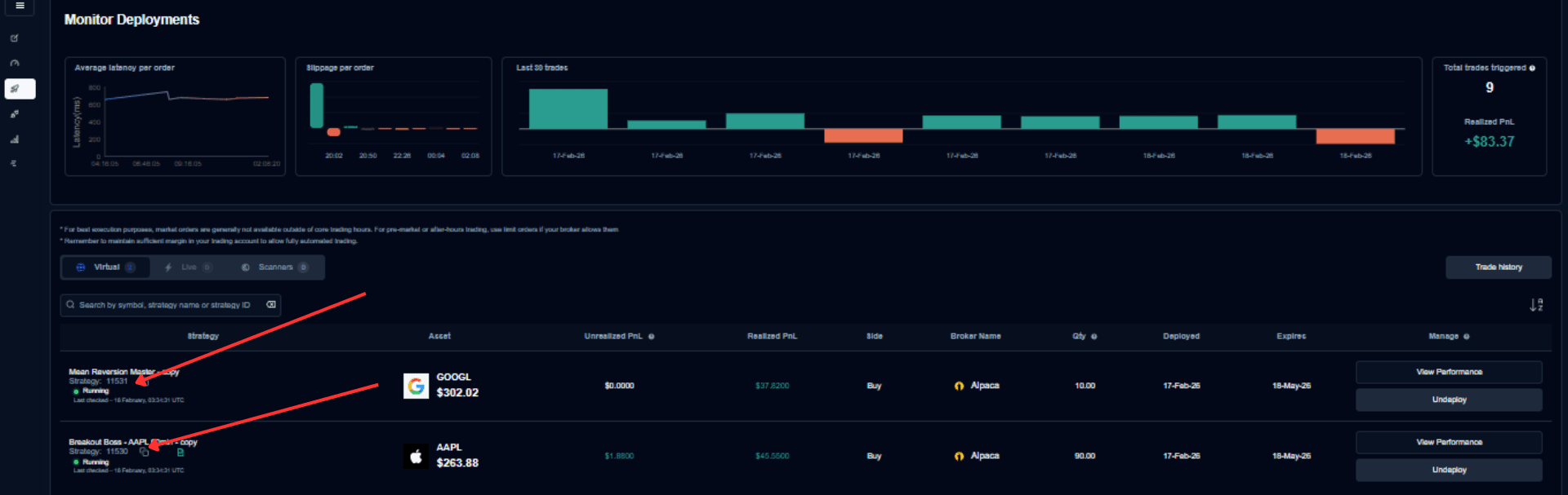 Deploy Page