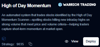 High of Day Momentum